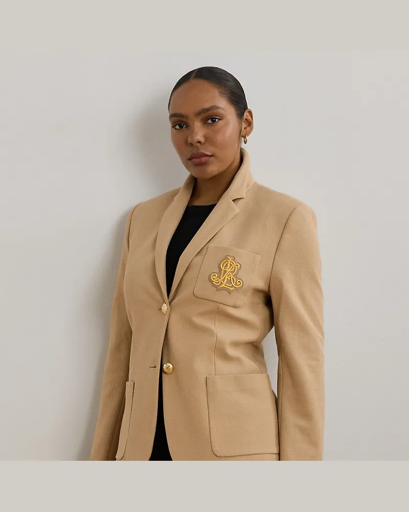 Ralph Lauren Plus Größen - Jacquardblazer mit Bouillonstickerei Tan