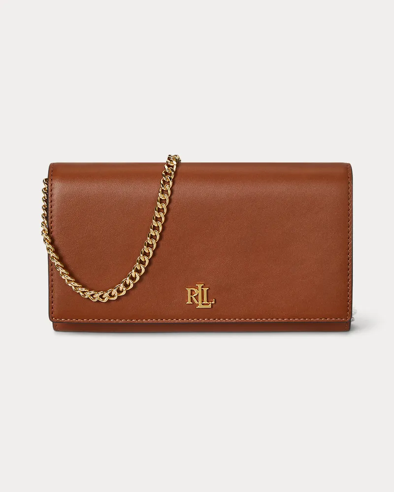 Ralph Lauren Mittelgroße Leder-Umhängetasche Adair II Brown