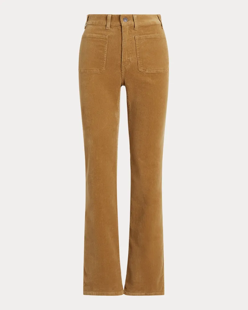 Ralph Lauren Bootcut-Hose aus Stretch-Kordsamt Tan