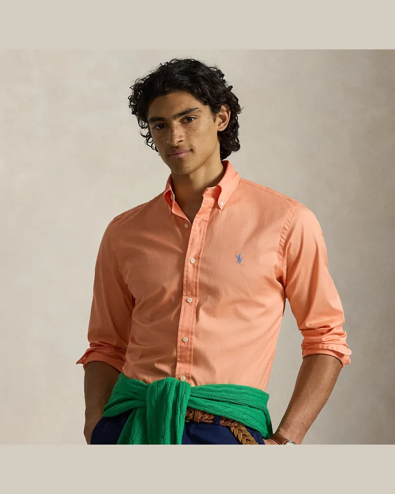 Ralph Lauren Custom-Fit Hemd aus federleichtem Twill Red