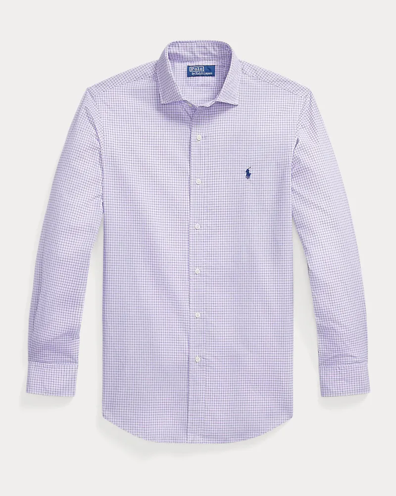 Ralph Lauren Custom-Fit Karohemd aus Popeline White
