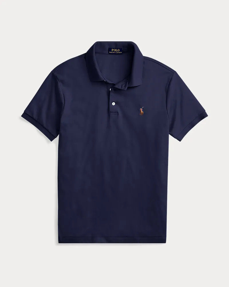 Ralph Lauren Weiches Slim-Fit Poloshirt Blue