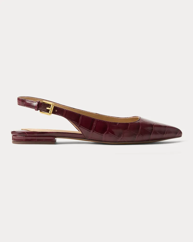 Ralph Lauren Ballerina Londyn mit Fersenriemchen Red