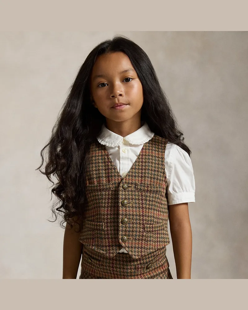 Ralph Lauren Doppellagige Weste mit Karomuster Brown