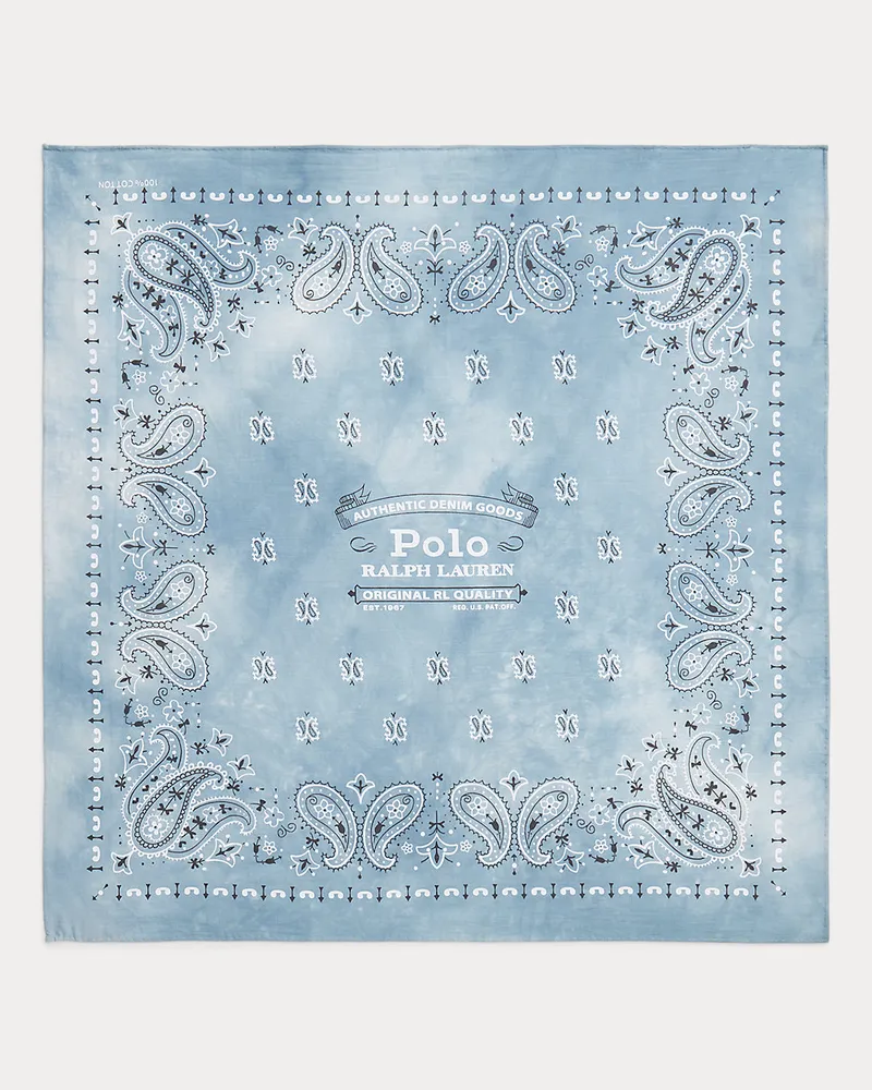 Ralph Lauren Baumwoll-Bandana mit Logo Blue