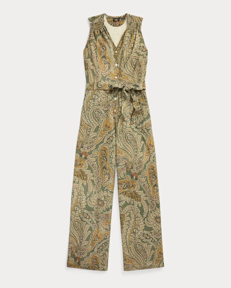 Ralph Lauren Paisley-Jumpsuit aus Jersey Green
