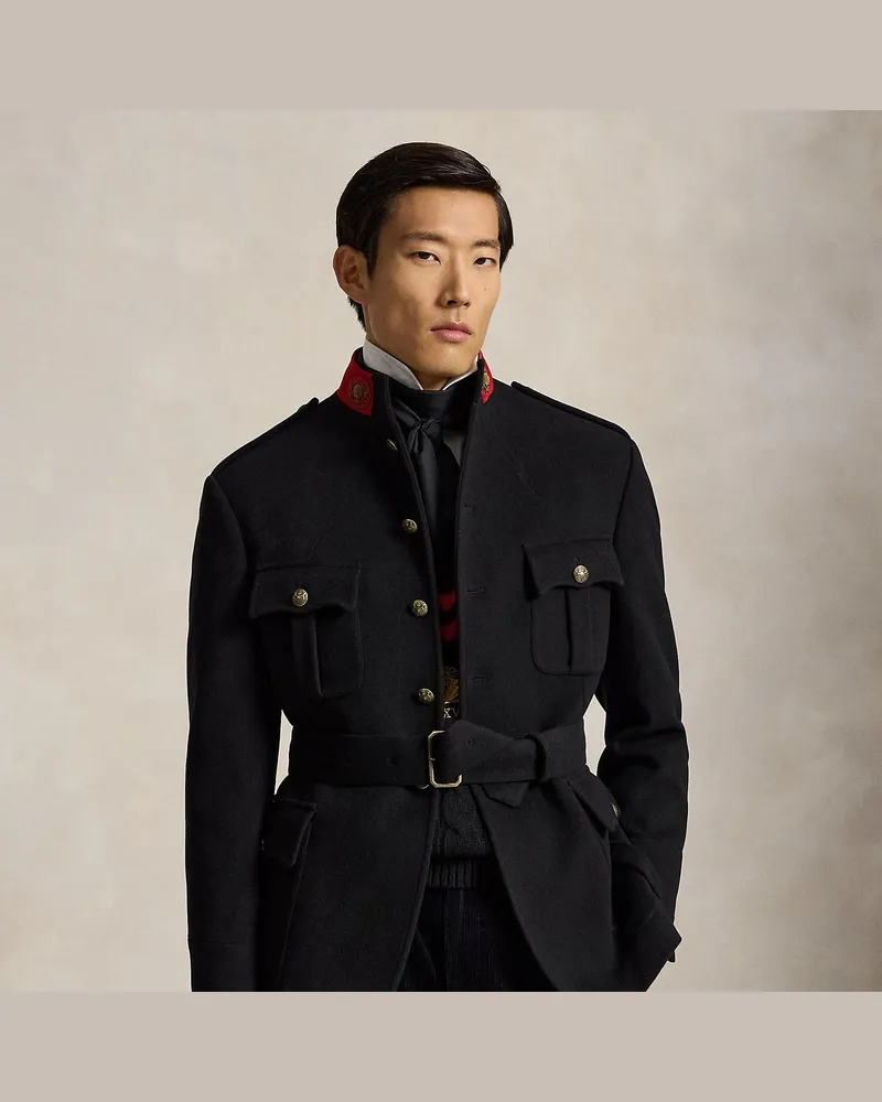 Ralph Lauren Tailored-Fit Jacke aus Wolltwill Black
