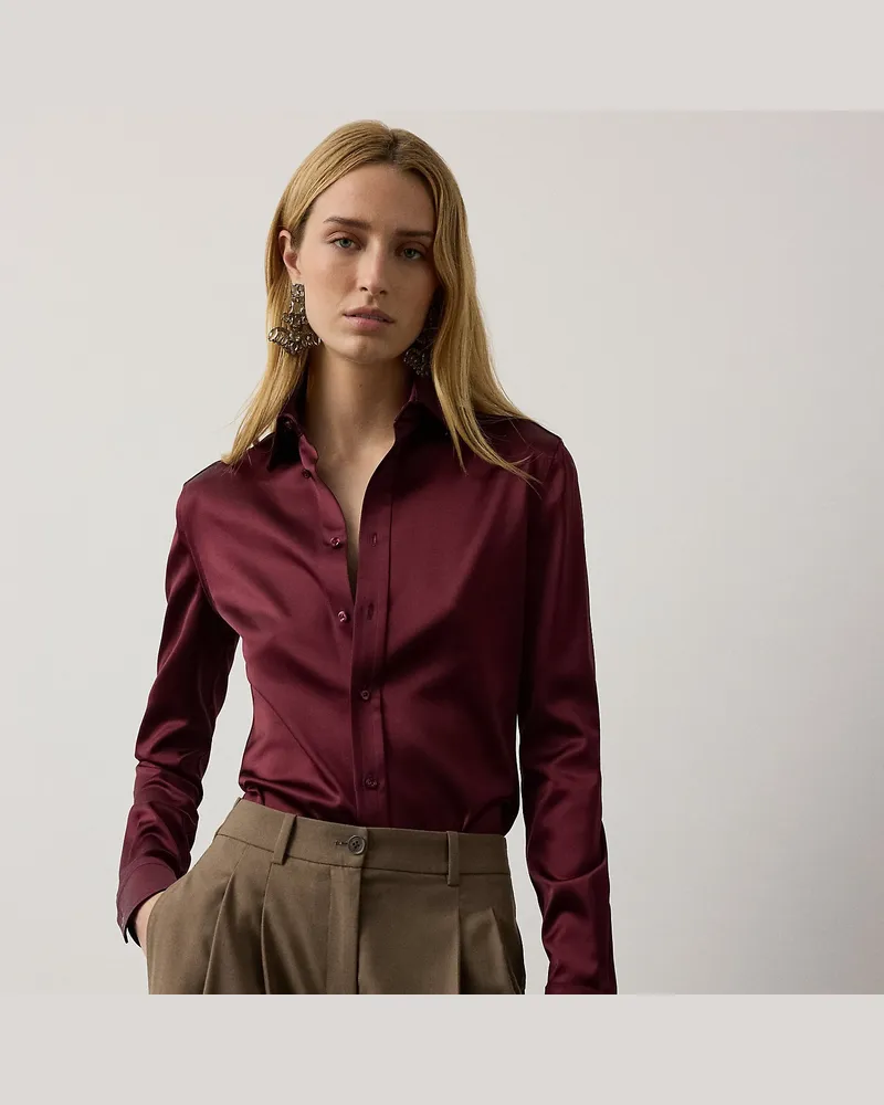 Ralph Lauren Straight-Fit Hemd Cameron II aus Satin Red