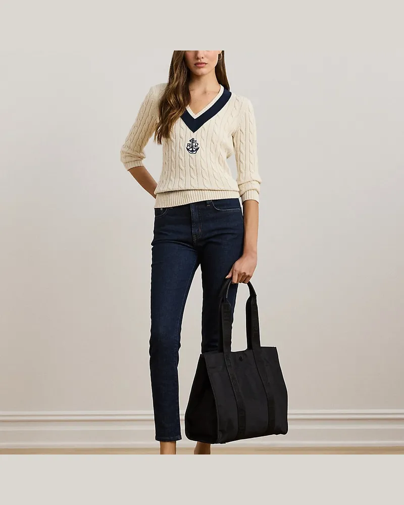 Ralph Lauren Extragroße Tragetasche Stevie aus Nylon Black