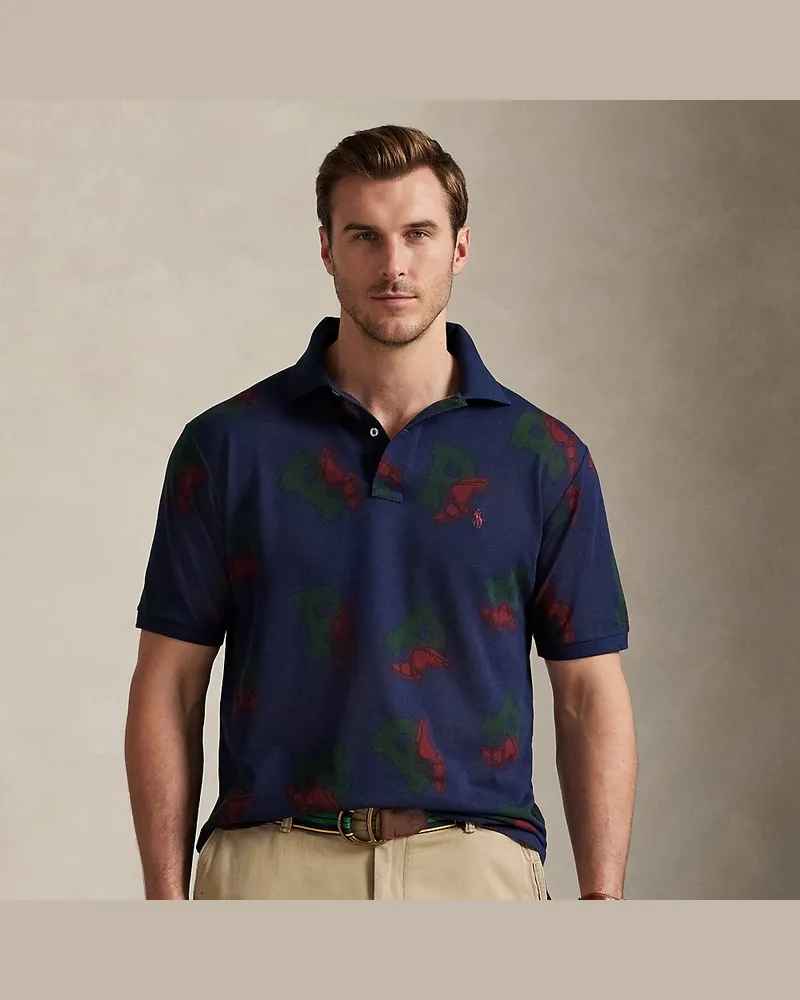 Ralph Lauren Große Größen - Piqué-Poloshirt mit „P“-Logo Blue