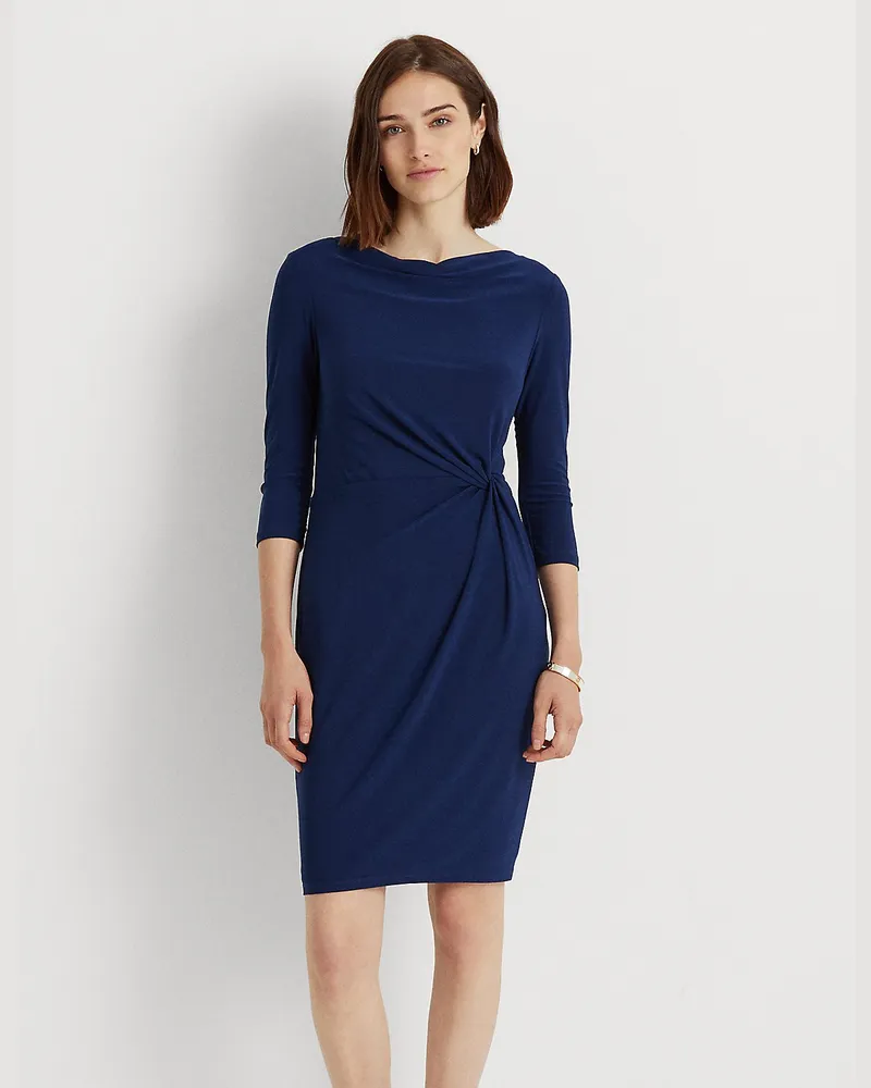 Ralph Lauren Jerseykleid mit Twist-Effekt Blue