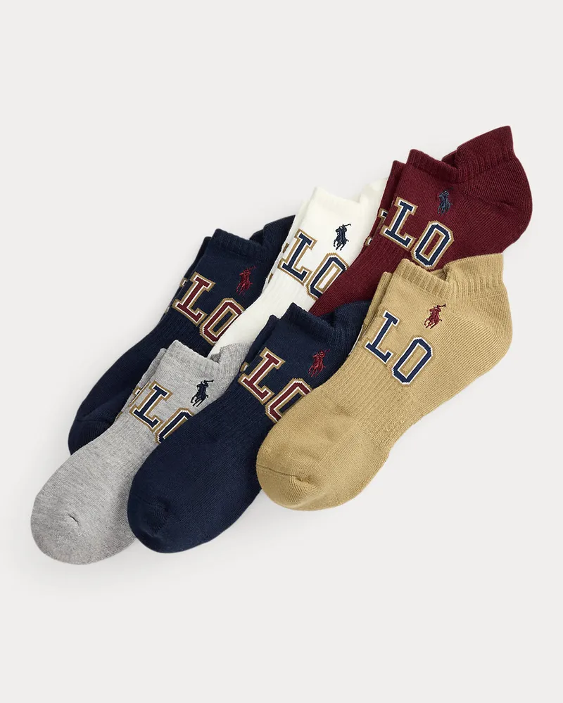 Ralph Lauren 6er-Pack kurze Sportsocken mit Logo Multi