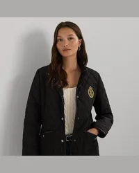 Ralph Lauren Steppjacke mit Wappen und Schnalle Black