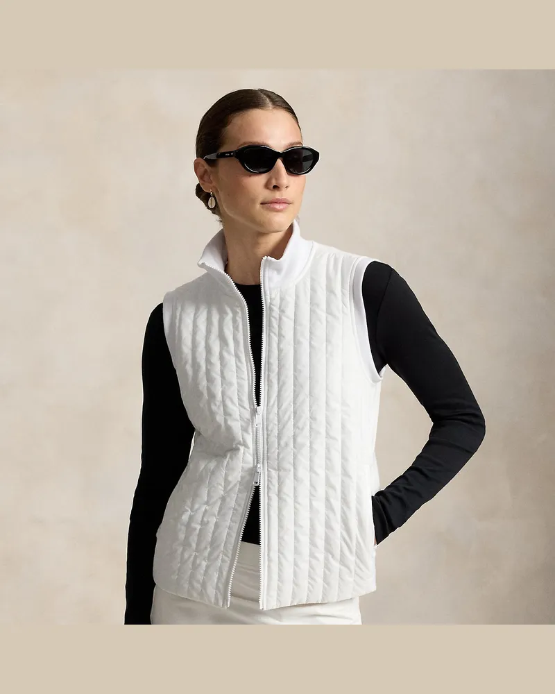 Ralph Lauren Hybrid-Weste mit Reißverschluss White