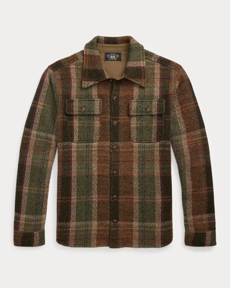 Ralph Lauren Karierter Arbeitshemd-Pullover Green