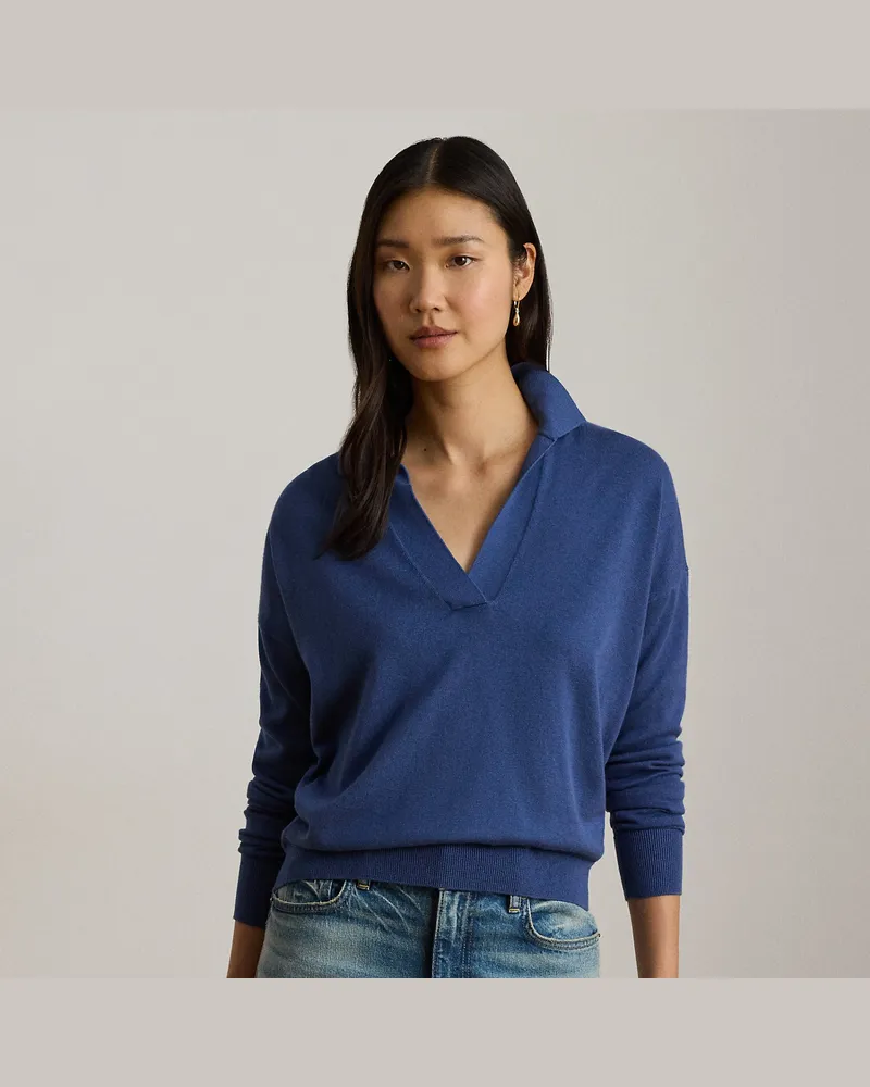 Ralph Lauren Polo-Pullover aus Baumwolle und Modal Purple