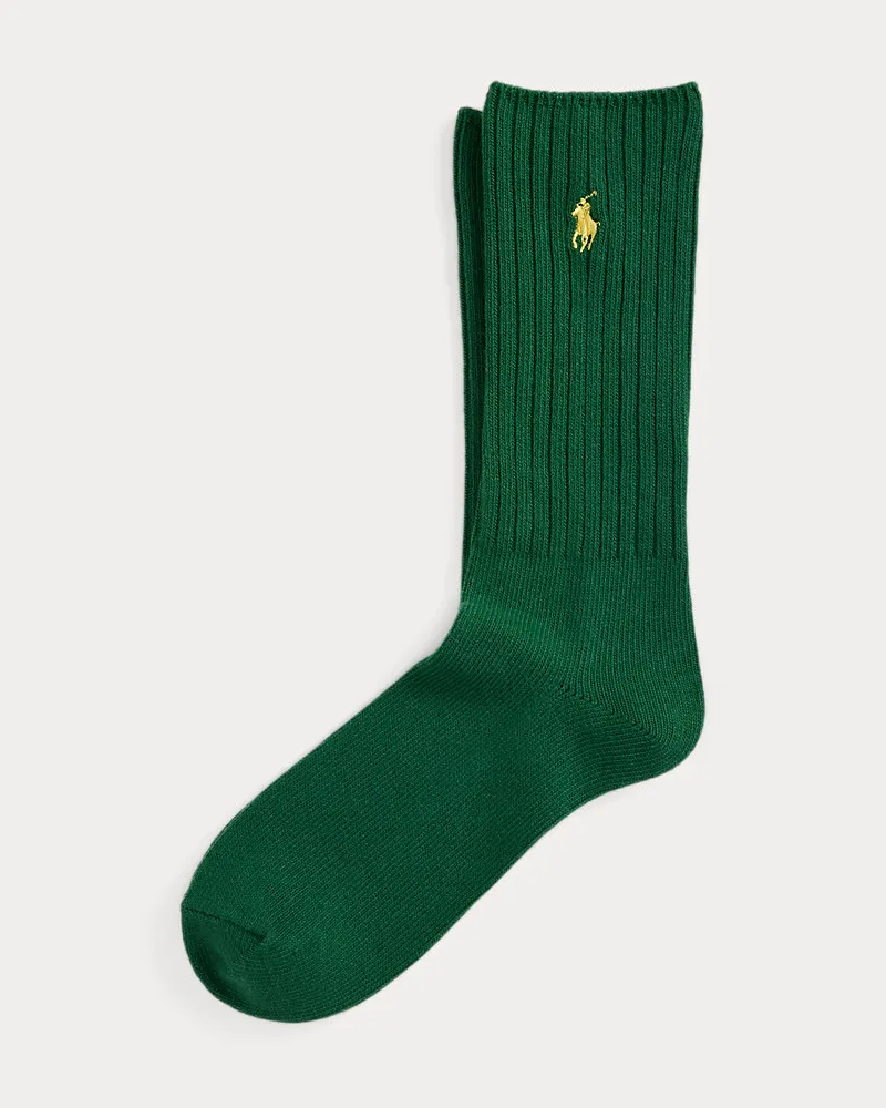 Ralph Lauren Crew-Socken mit charakteristischem Pony Green