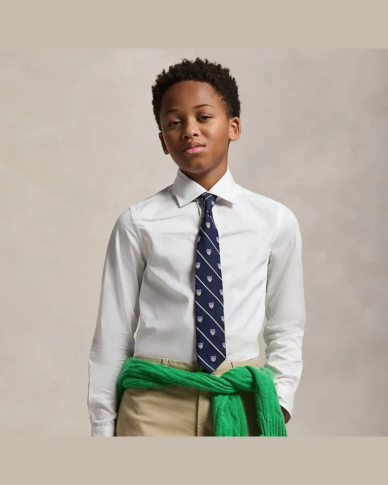 Ralph Lauren Slim-Fit Anzughemd aus Baumwollstoff White