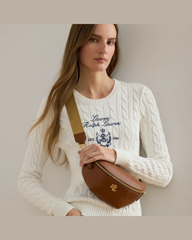 Ralph Lauren Gürteltasche Marcy aus Leder Brown