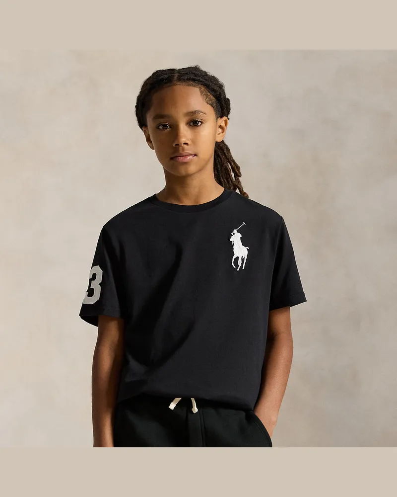 Ralph Lauren T-Shirt aus Baumwolljersey mit Big Pony Black
