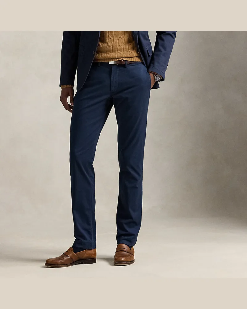 Ralph Lauren Vorgewaschene Slim-Fit Chino mit Stretch Blue
