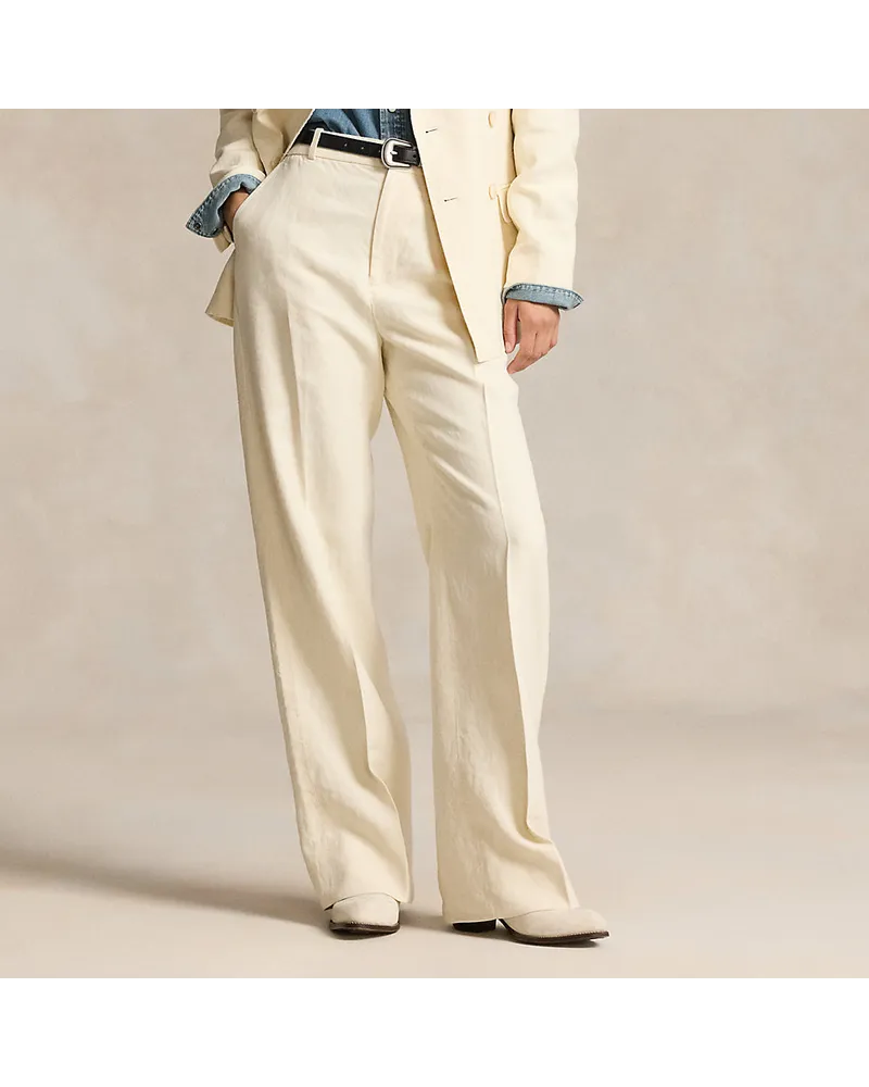 Ralph Lauren Hanfhose mit weitem Bein White