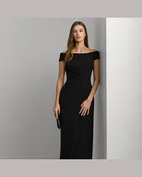 Ralph Lauren Schulterfreies Crêpe-Abendkleid Black