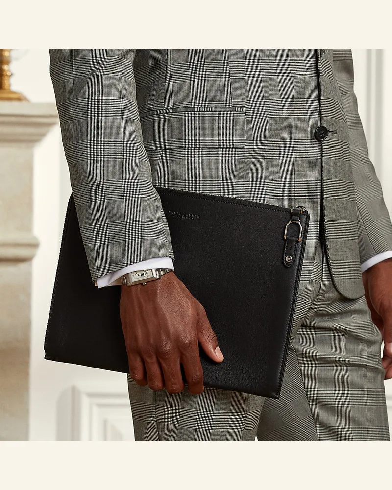 Ralph Lauren Aktenmappe Welington mit Reißverschluss Black