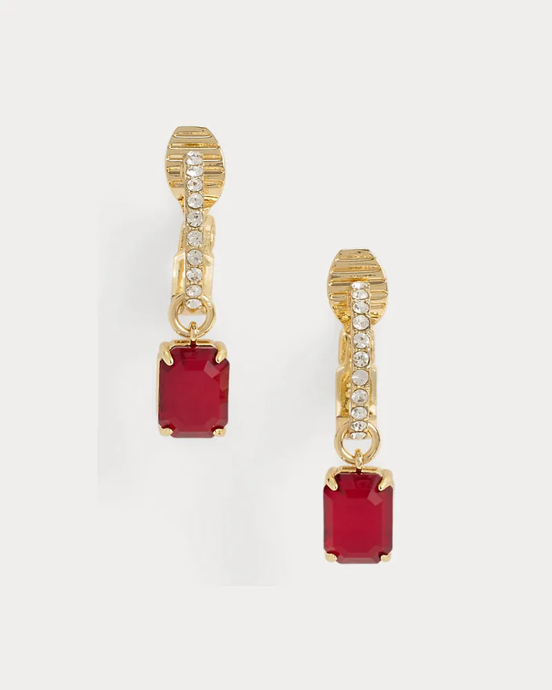 Ralph Lauren Vergoldete Huggie-Ohrclips mit Pavé Gold