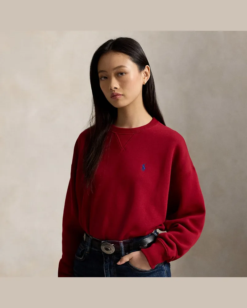 Ralph Lauren Rundhals-Sweatshirt aus Fleece Red