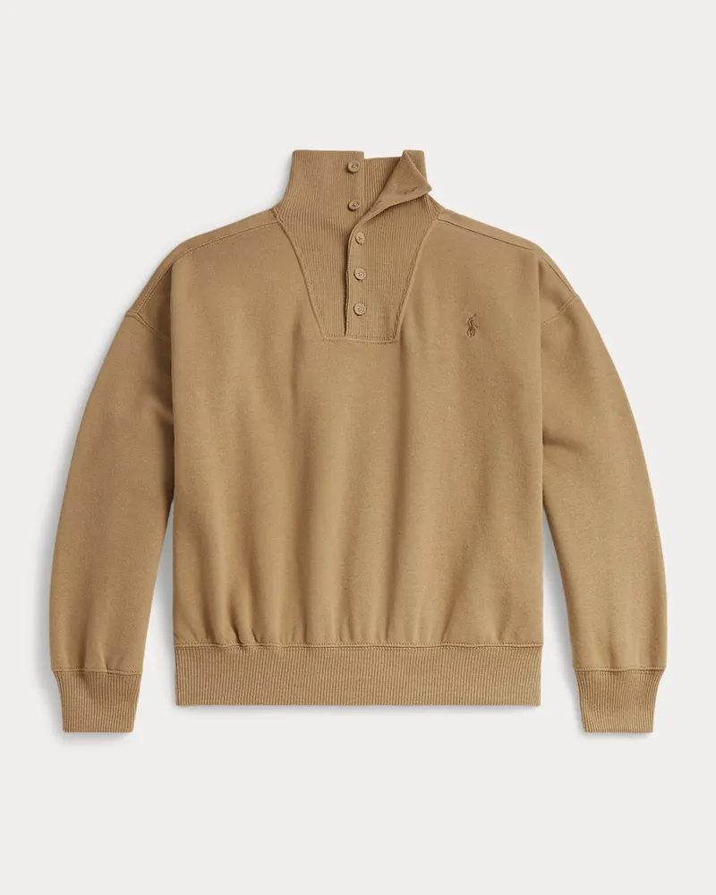 Ralph Lauren Kastenförmiges Fleece-Sweatshirt Tan