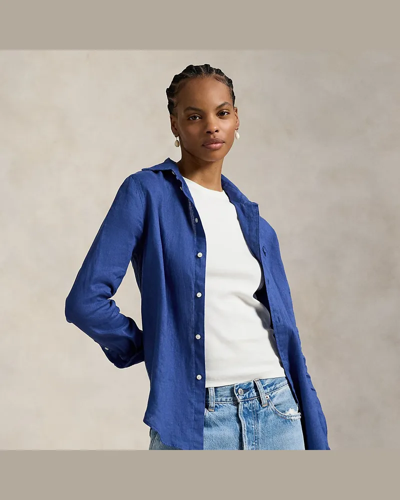 Ralph Lauren Classic-Fit Leinenhemd Blue