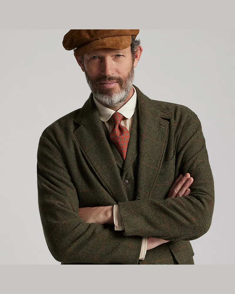 Ralph Lauren Schiebermütze aus Rauwildleder Brown