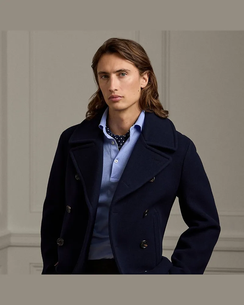 Ralph Lauren Caban Fullerton aus Wolle und Kaschmir Blue