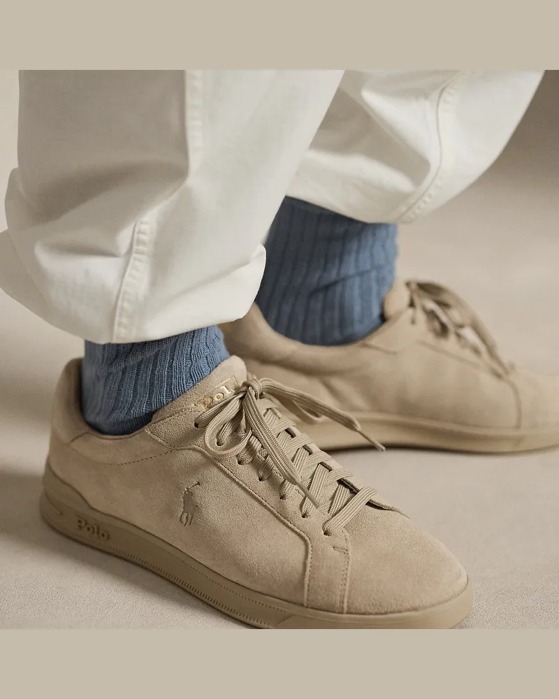 Ralph Lauren Wildleder-Sneaker Heritage Court II Tan