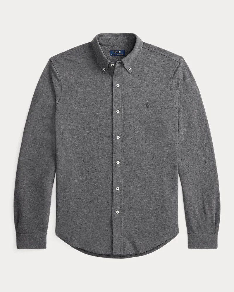 Ralph Lauren Federleichtes Piqué-Hemd Grey
