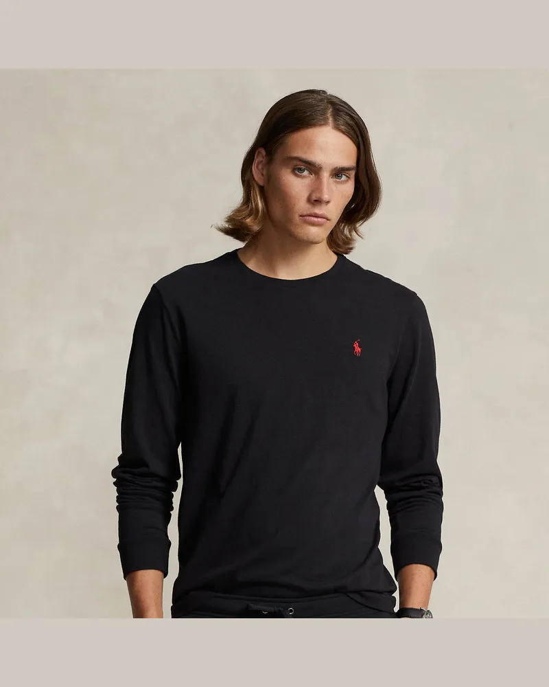 Ralph Lauren Custom-Slim-Fit Jersey-T-Shirt Black