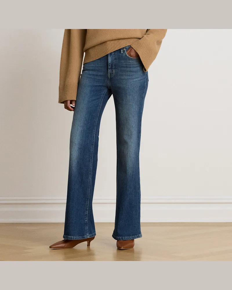 Ralph Lauren Ausgestellte Jeans mit hoher Leibhöhe Blue