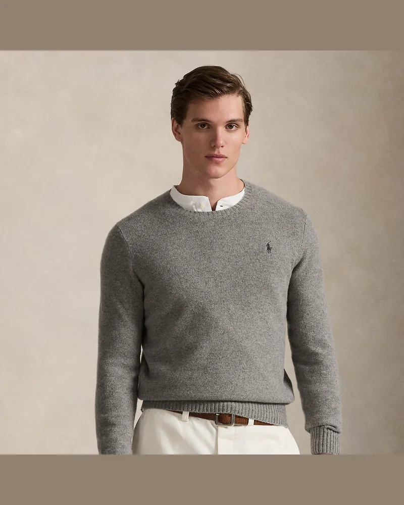 Ralph Lauren Woll-Kaschmir-Rundhalspullover Grey