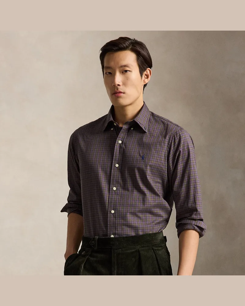 Ralph Lauren Kariertes Custom-Fit-Hemd aus Twill Green