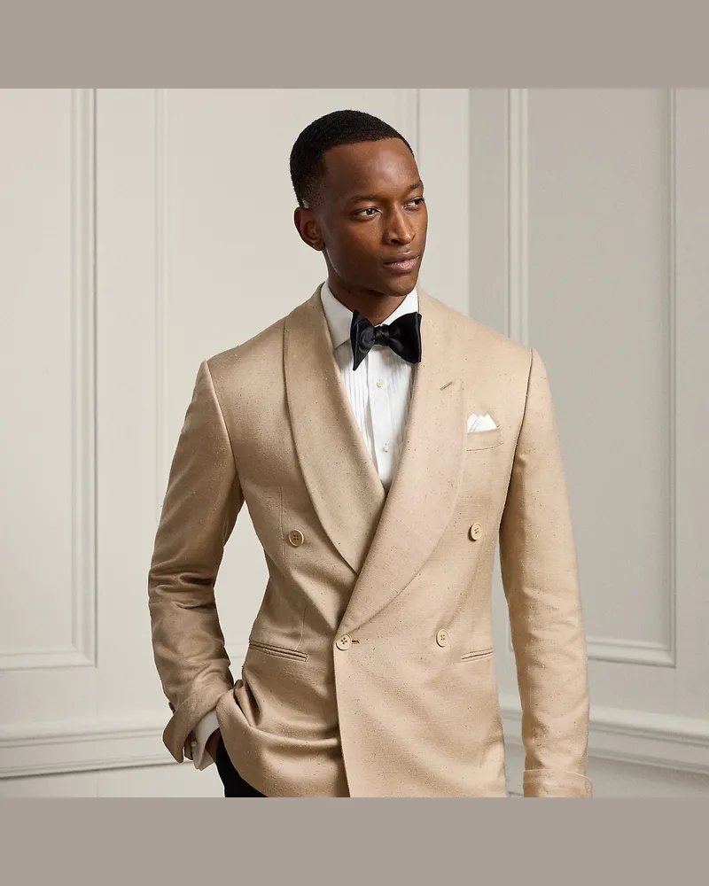 Ralph Lauren Handgefertigte Jacke Kent mit Seide Tan