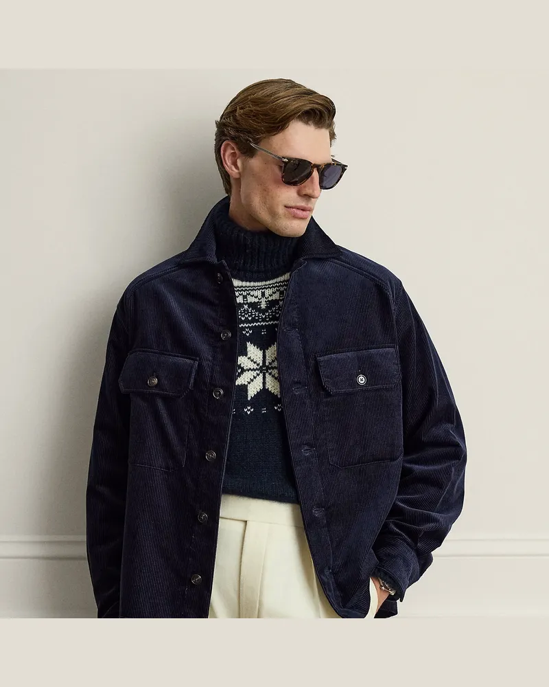 Ralph Lauren Hemd aus Kordsamt Blue