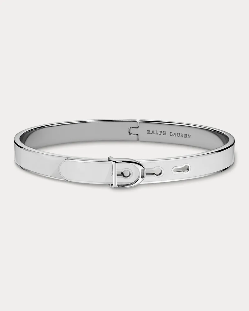 Ralph Lauren Schmales Emaille-Armband Welington White