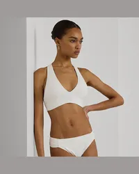 Ralph Lauren Einfarbige Hipster-Bikinihose White