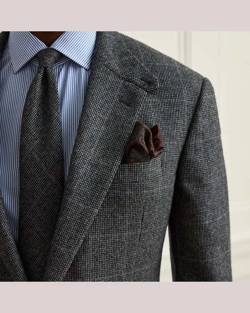 Ralph Lauren Einstecktuch aus Seide mit Paisley-Motiv Green