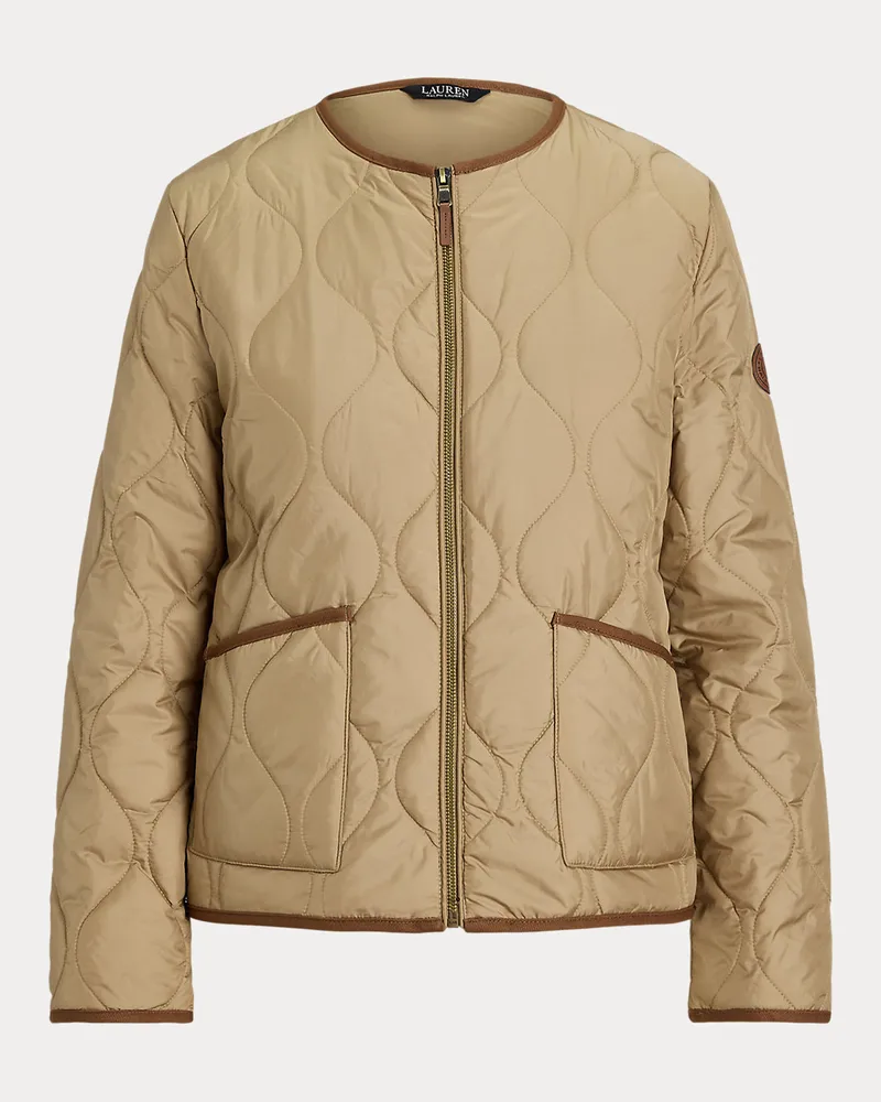 Ralph Lauren Zwiebelsteppjacke mit Twillbesatz Tan