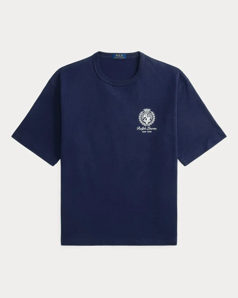 Ralph Lauren Relaxed-Fit Jersey-Grafik-T-Shirt Blue
