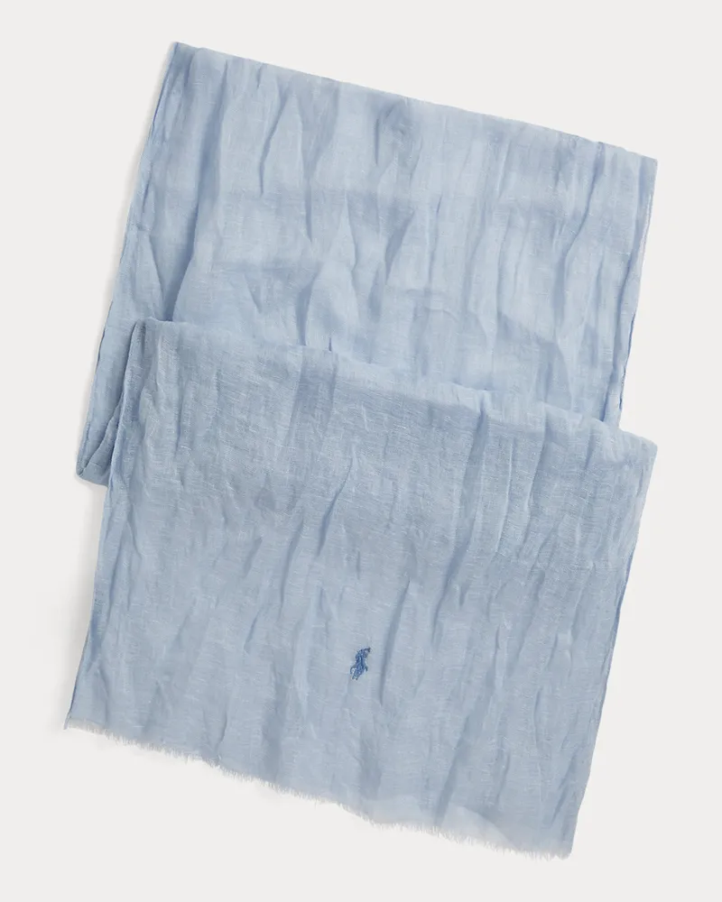 Ralph Lauren Leichter Leinenschal Blue