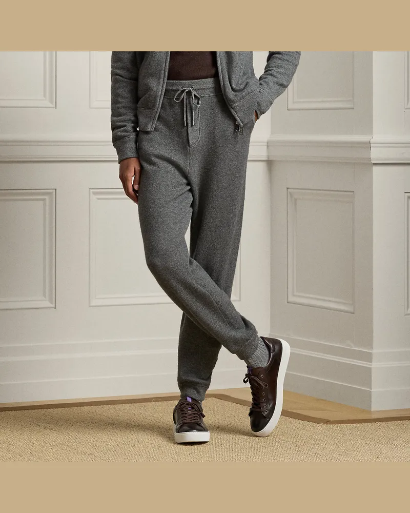Ralph Lauren Strukturierte Hose aus Kaschmir Grey
