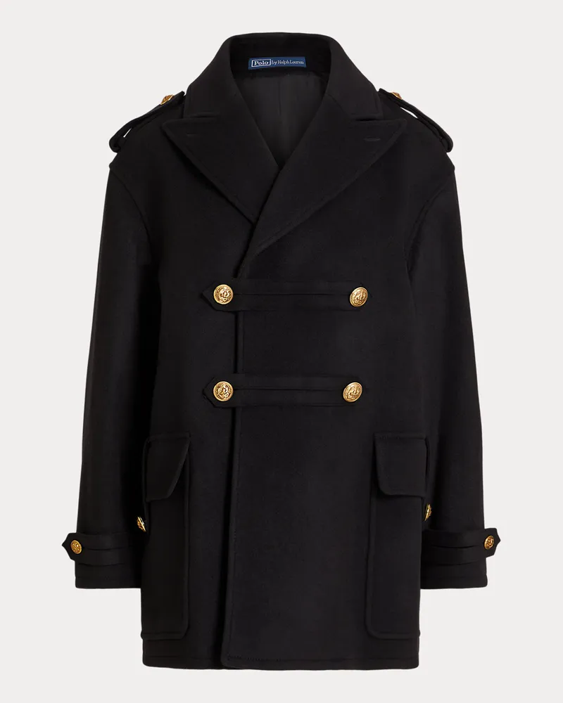Ralph Lauren Cape-Mantel aus Wollmelton Black